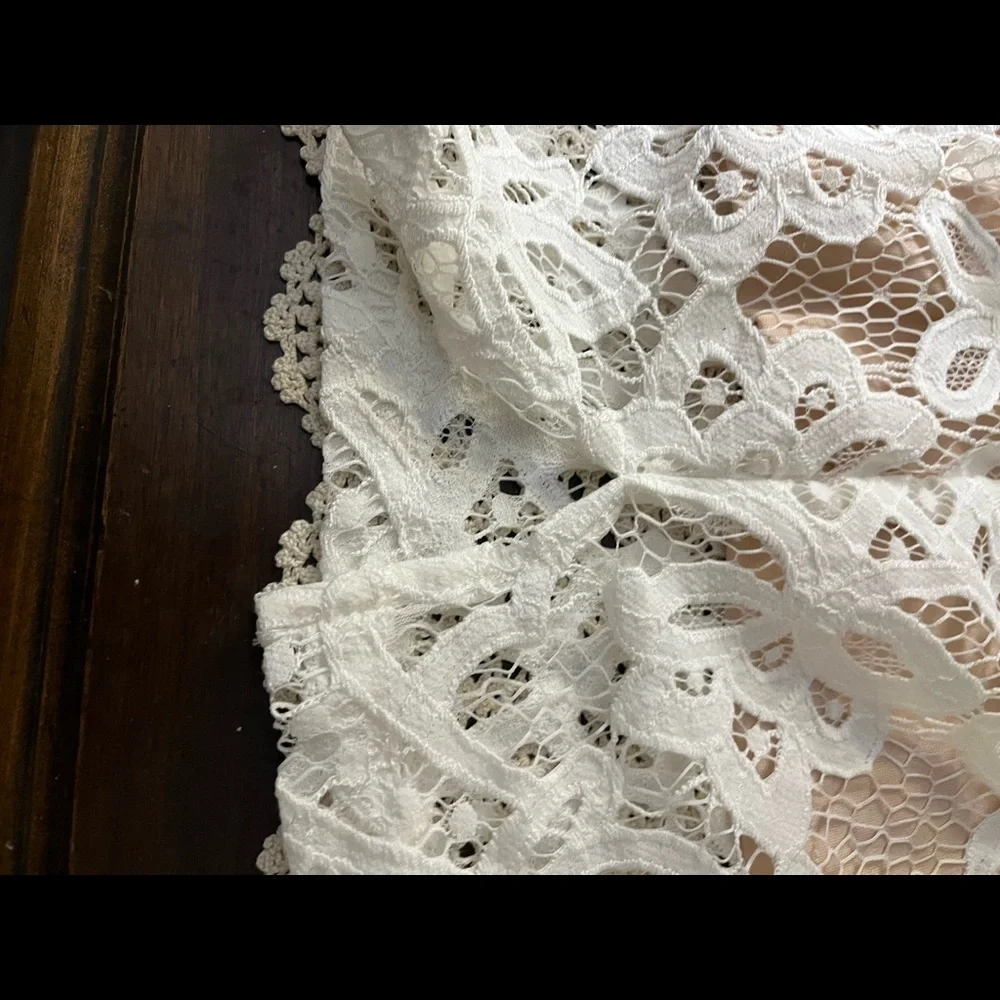 Lulus. Lace Dress Size XS Taupe underneath and Ivory Lace - Picture 6 of 13